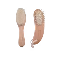 ست شانه و برس چوبی نوزاد اونت – ملایم و طبیعی برای مراقبت از موی کودک شما | سیسکالا