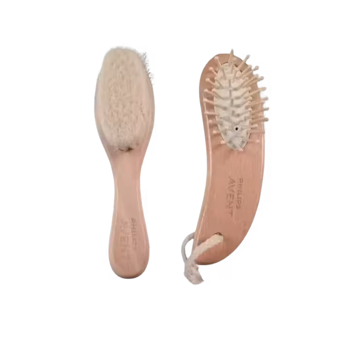 ست شانه و برس چوبی نوزاد اونت – ملایم و طبیعی برای مراقبت از موی کودک شما | سیسکالا
