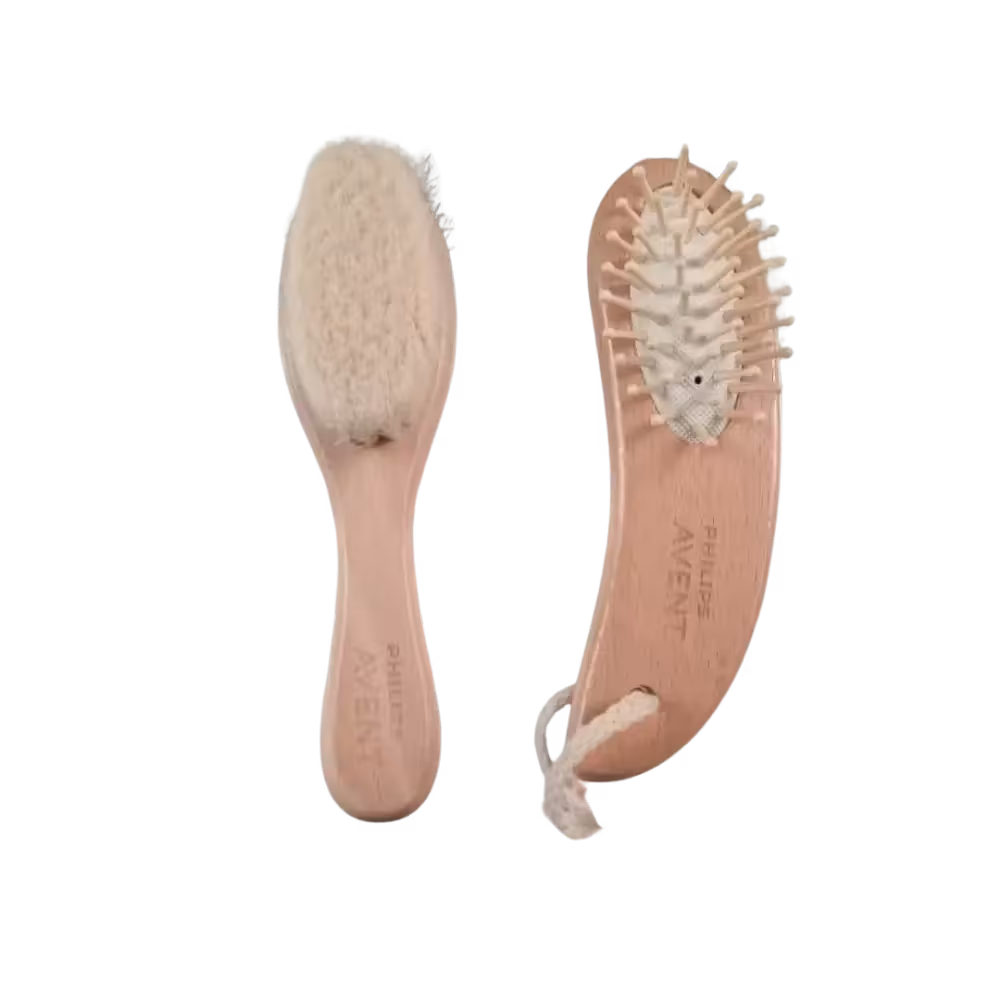 ست شانه و برس چوبی نوزاد اونت – ملایم و طبیعی برای مراقبت از موی کودک شما | سیسکالا