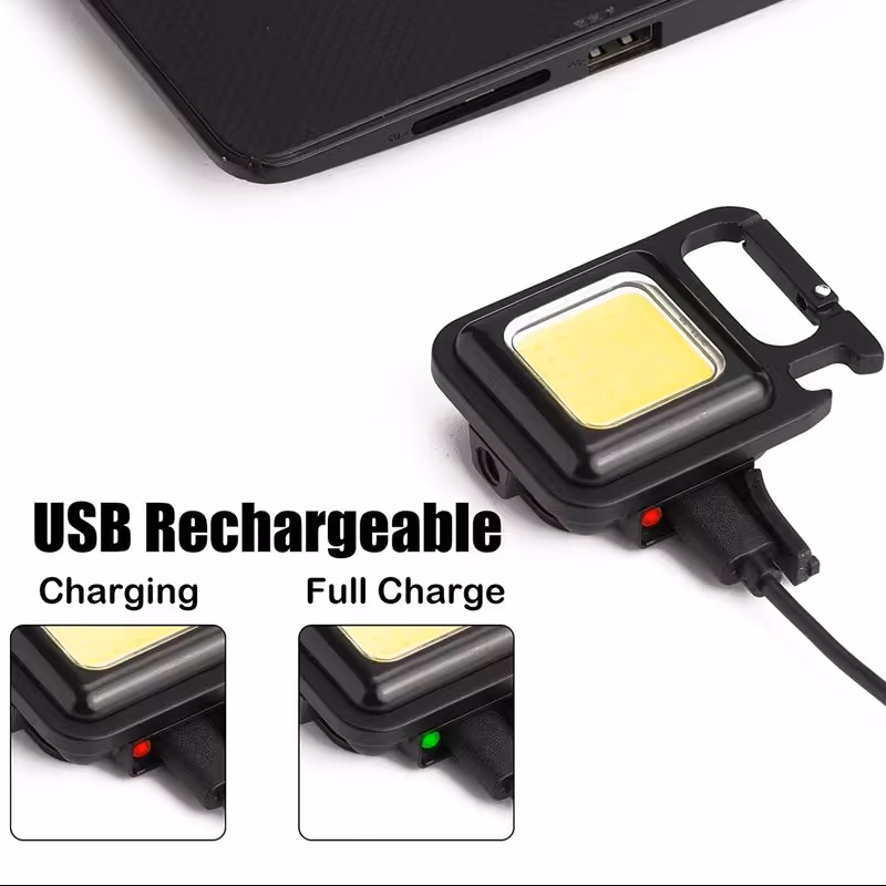 چراغ شارژی سفری LED KEY CHAIN MAGNET اصل (اورجینال)، مناسب کوهنوردی، کمپینگ