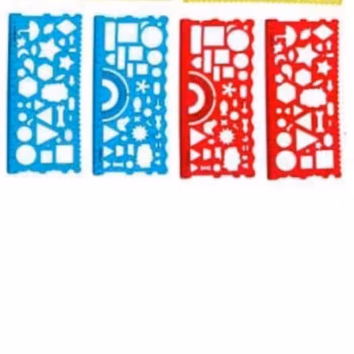 خط کش دوقلو شابلون دار ژله ای