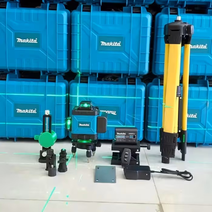 تراز لیزری ماکیتا 4 بعدی 360 درجه نور سبز کیفیت عالی 