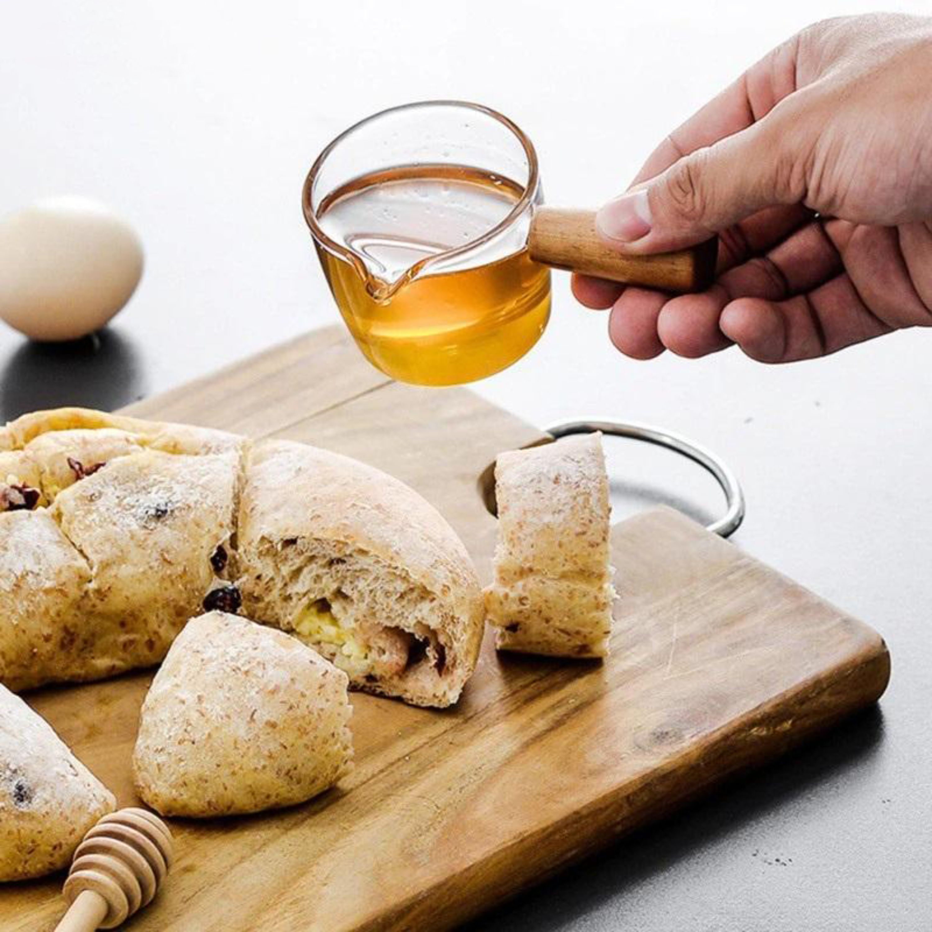 سس خوری وروغن ریز دسته چوبی