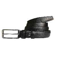 کمربند مشکی مردانه شلوار پارچه ای کلاسیک چرم با کیفیت اصلی لبه های دوخته شده 3.5 سانتی متر GoDeri