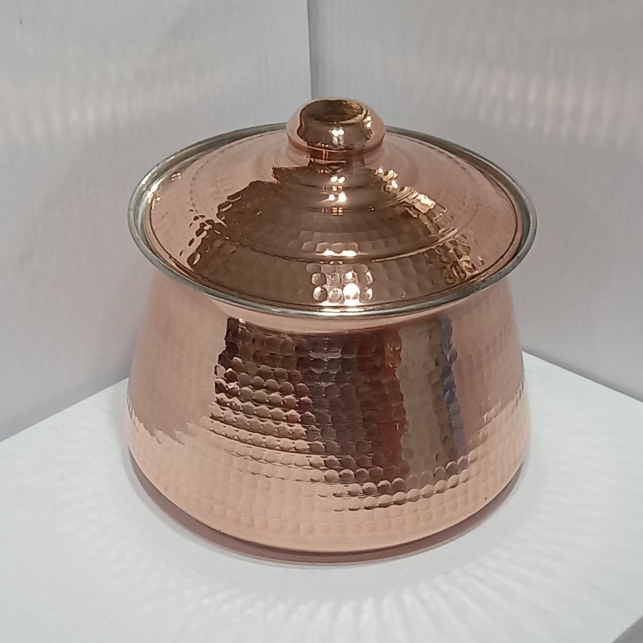 دیگچه مسی نوزادی سایز  3 ارتفاع 15