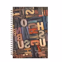 دفتر زبان مشایخ طرح حروف انگلیسی کد 1918