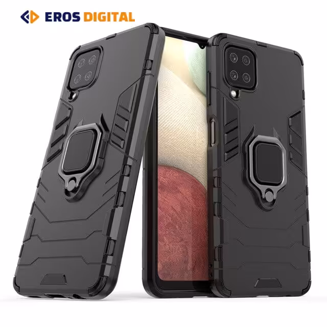 قاب ضد ضربه انگشتی سامسونگ Samsung Galaxy A12 - مشکی