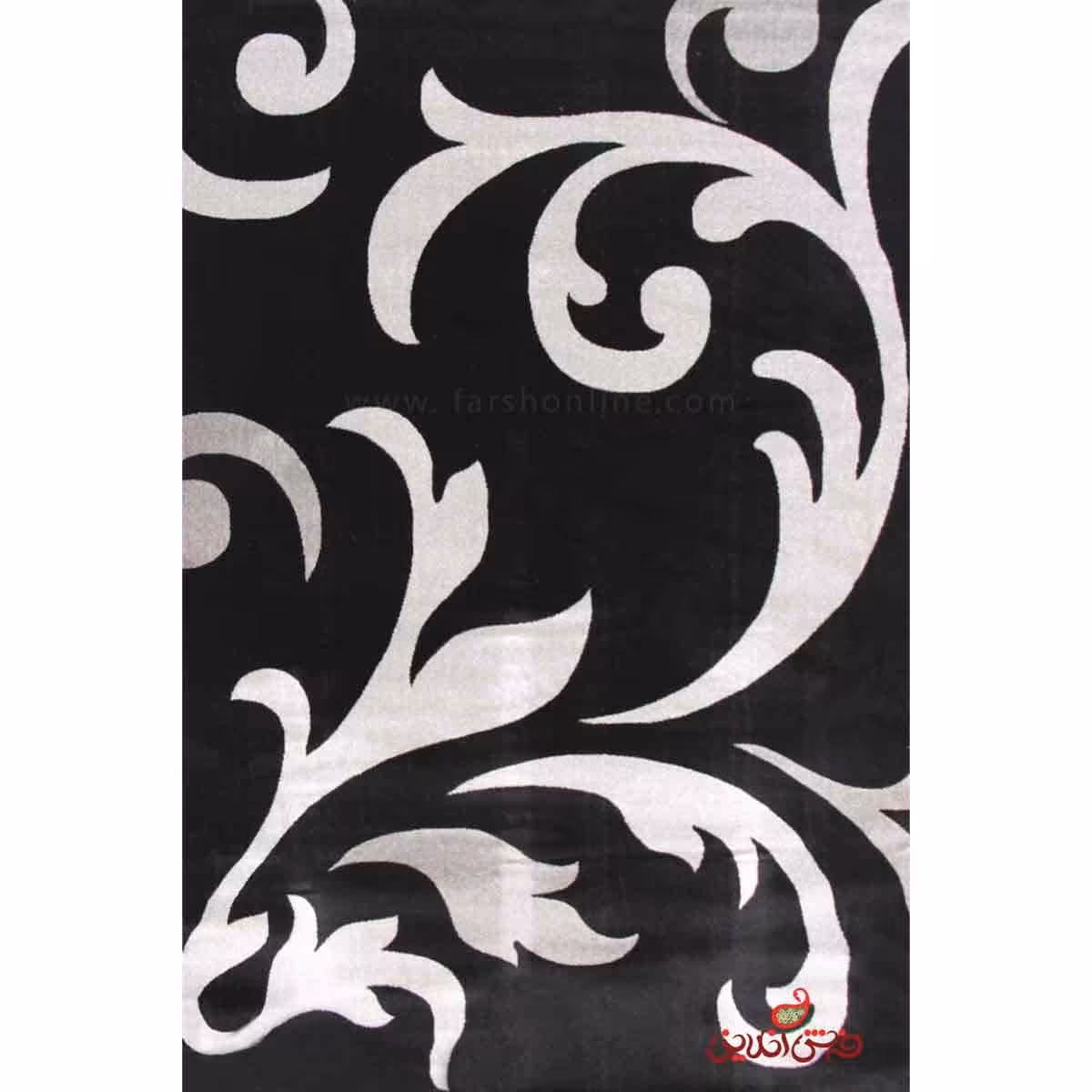 فرش  ماشینی ساوین طرح 4009 مشکی