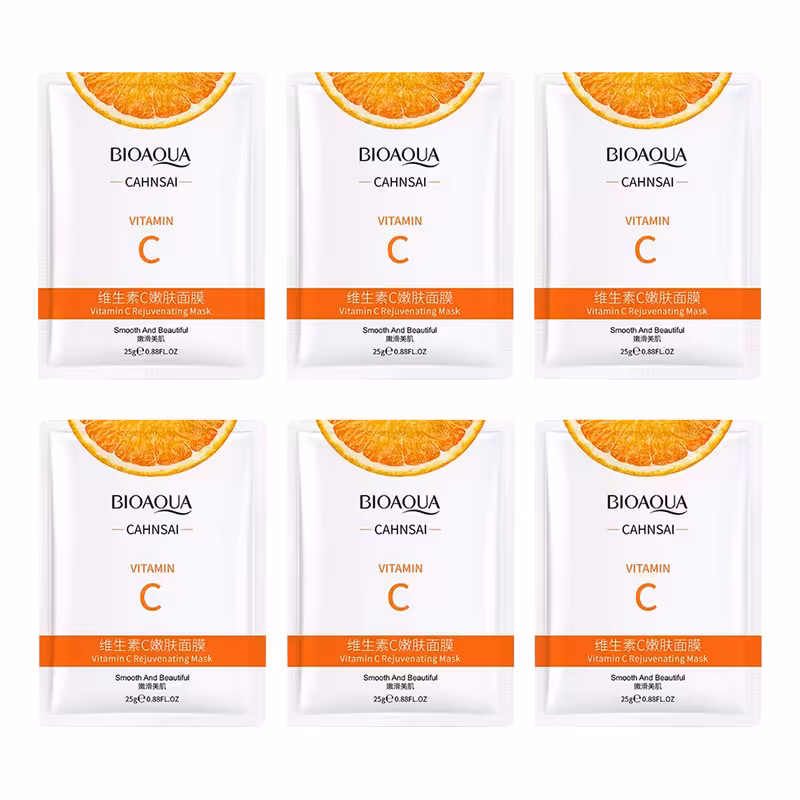 ماسک صورت بایو آکوا کد 128 وزن 25 گرم بسته 6 عددی