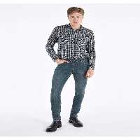 شلوار خاکستری مردانه 041 دنی Slim Fit کمر کم جین Colin’s