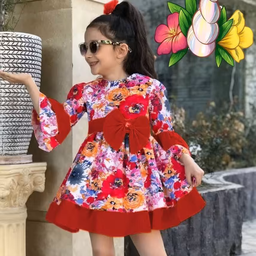 پیراهن دخترانه شیک مناسب 3 تا 7 سال