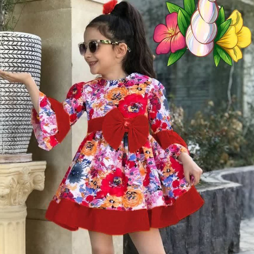 پیراهن دخترانه شیک مناسب 3 تا 7 سال