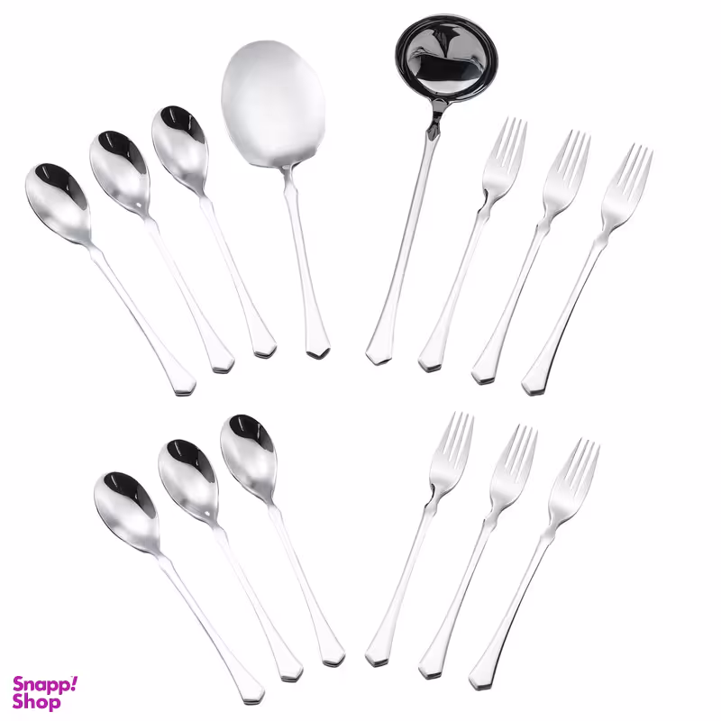 سرویس قاشق و چنگال 14 پارچه جی فی نی مدل 58 لاکچری