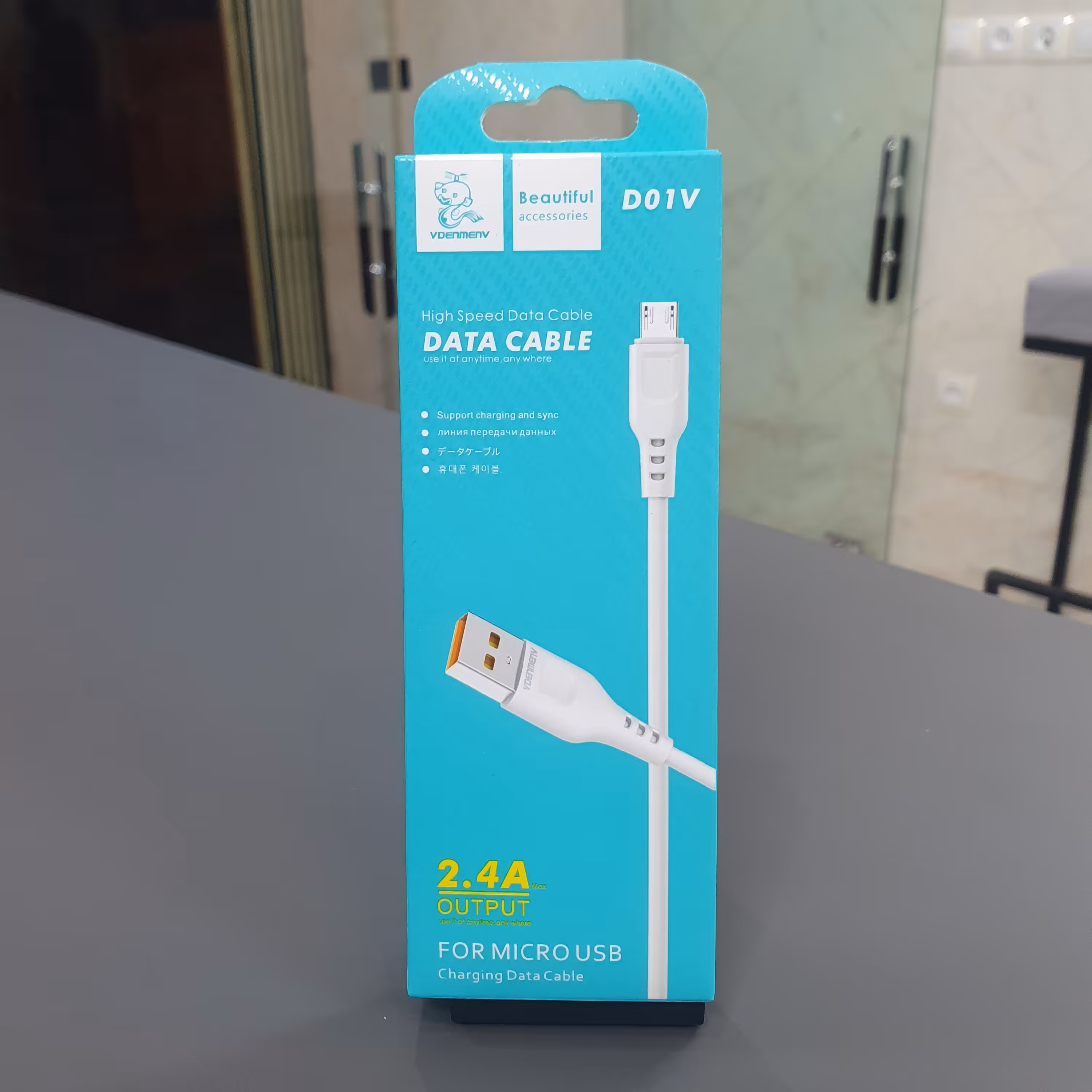 کابل تبدیل USB به microUSB  برند دن من مدل D01V طول 1 متر