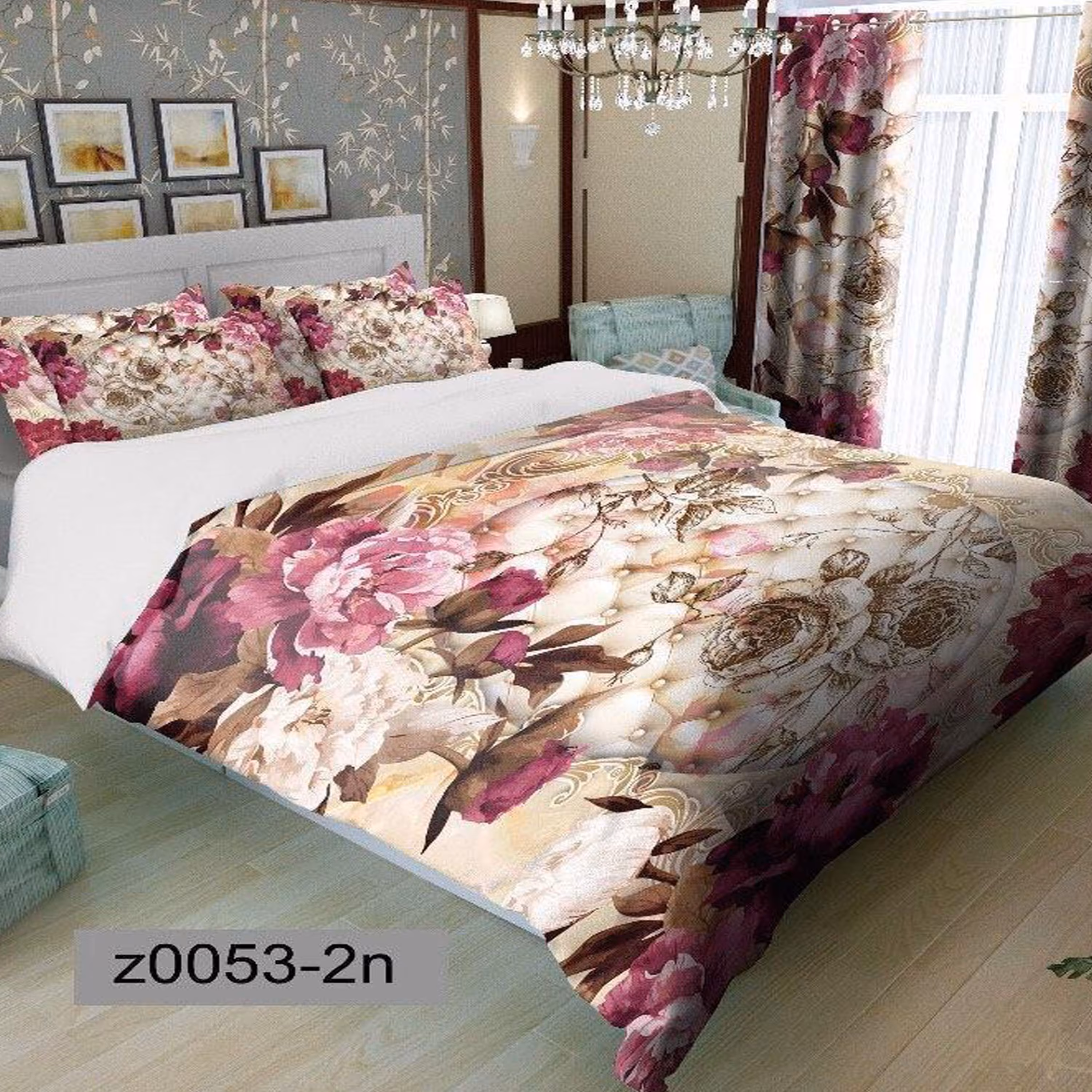 سرویس روتختی 2 نفره تنسل چاپی برندترک لند(Turk Land) z 53
