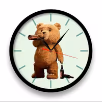 ساعت دیواری راویتا مدل تدی کد 3425  در رنگ های مشکی و سفید 