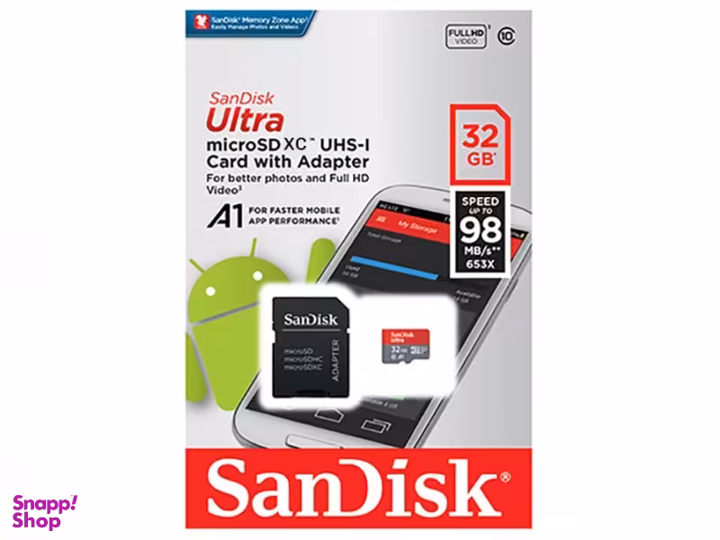 رم میکرو اس دی سن دیسک 32 گیگابایت SanDisk Ultra 32GB 653x 98MB/s Class 10
