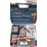 دریل شارژی 21ولت دوباطری  pap همراه مجموعه 26عدد لوازم  با گارانتی کد 2126