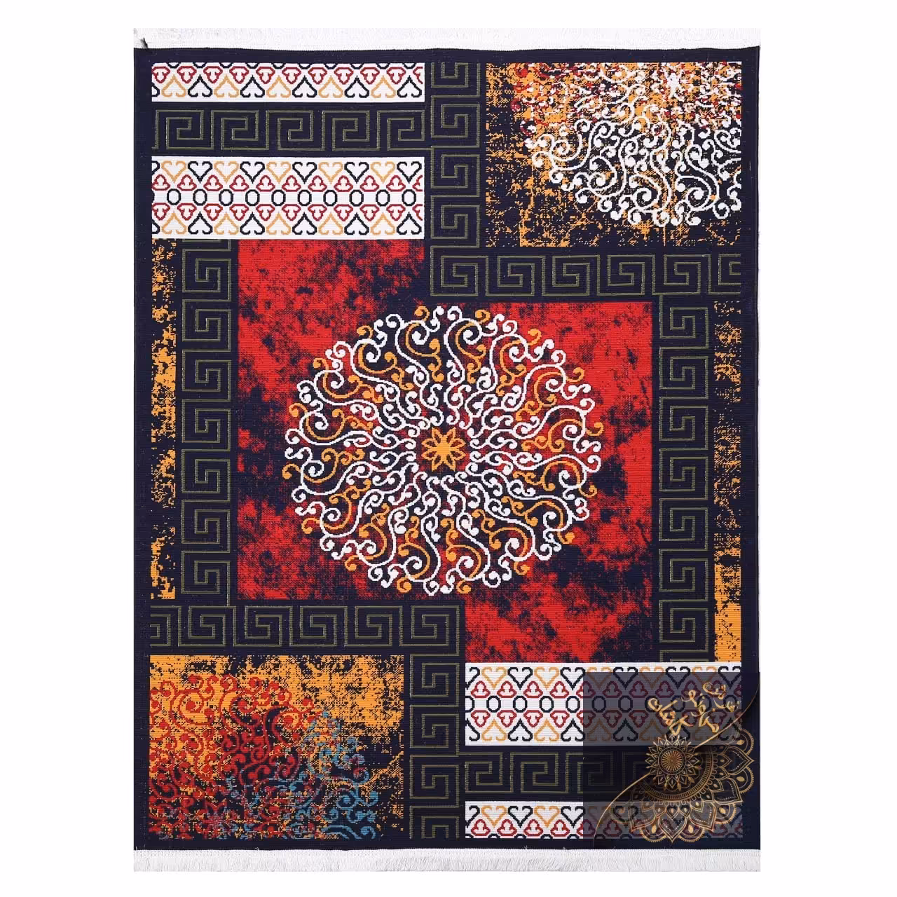 گلیم  ماشینی  مدل پندار سرمه ای سایز (2در 3 شش متری) 6 رنگ با هزینه ارسال پس کرایه