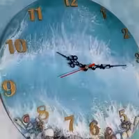 ساعت دیواری، رزین طرح دریا با بهترین قیمت و کیفیت