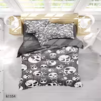 ست رو تختی چاپی 4 تیکه کالیفرنیا یک نفره   کد1554