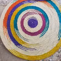 سفره حصیری رنگ رنگی