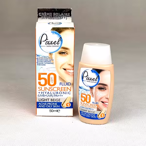 کرم ضدآفتاب بژ روشن پوست چرب وجوشدار پیکسل