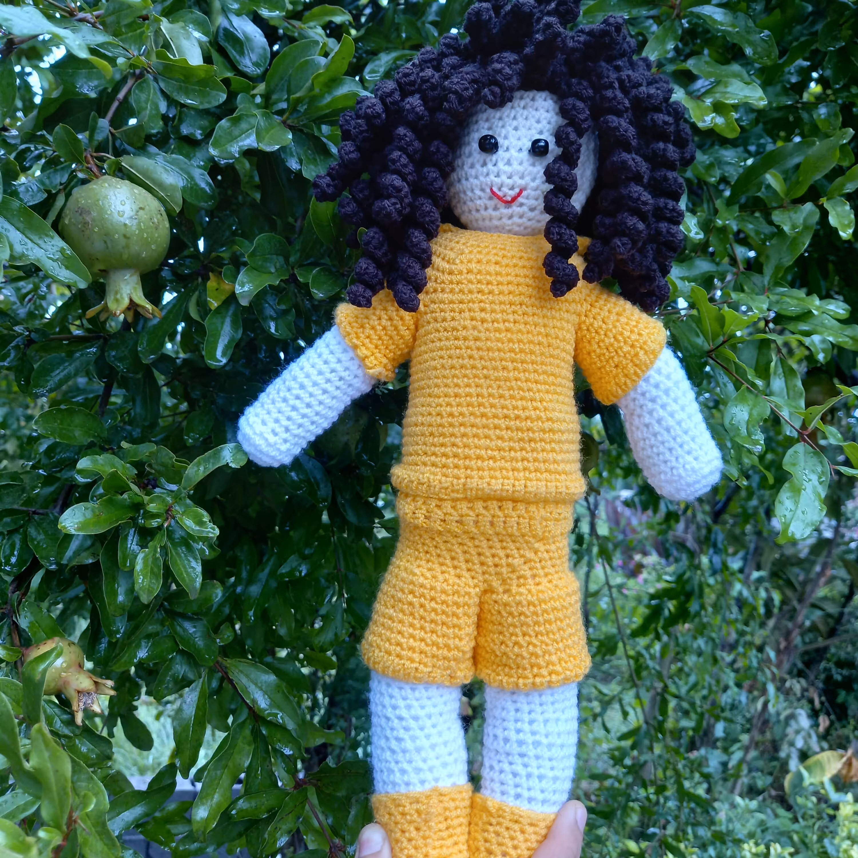 عروسک بافتنی پسرمو فرفری