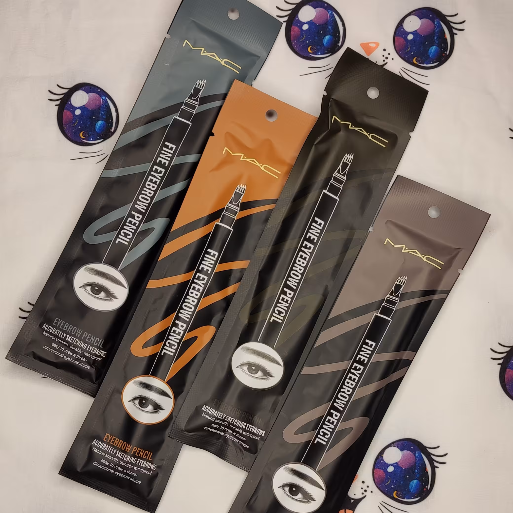 هاشور  ابرو مک در 4رنگ مختلف. هاشور 4تایی .کاملا طبیعی و ضدآب