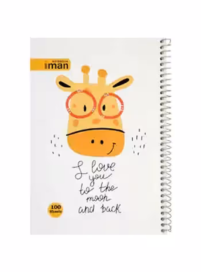 دفتر مشق 100 برگ ایمان طرح حیوانات - چی بخونم