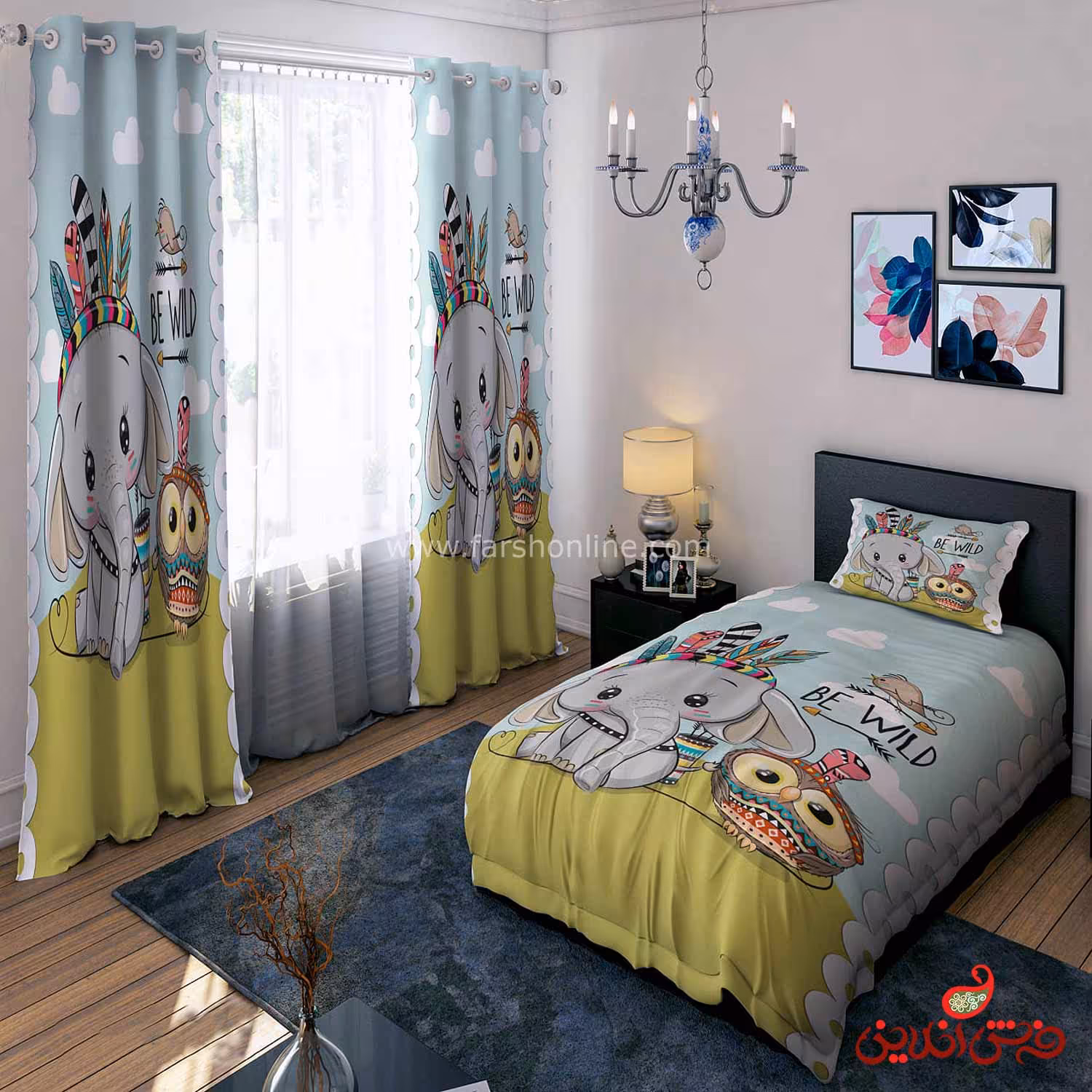 روتختی طرح فیل و جغد کد 15181