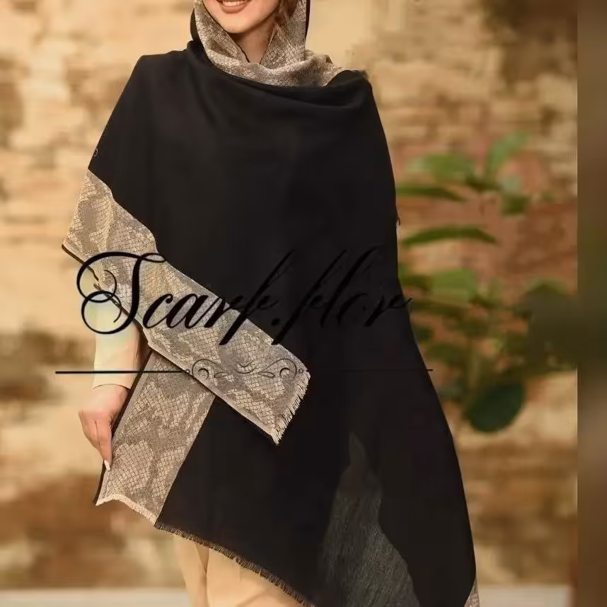 شال مشکی شیک ومتفاوت ایستایی عالی