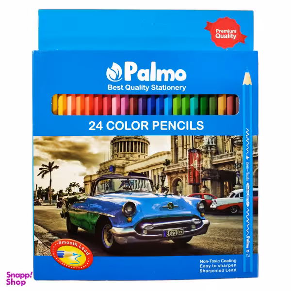 مداد رنگی 24 رنگ پالمو مدل 3205-Old Cars
