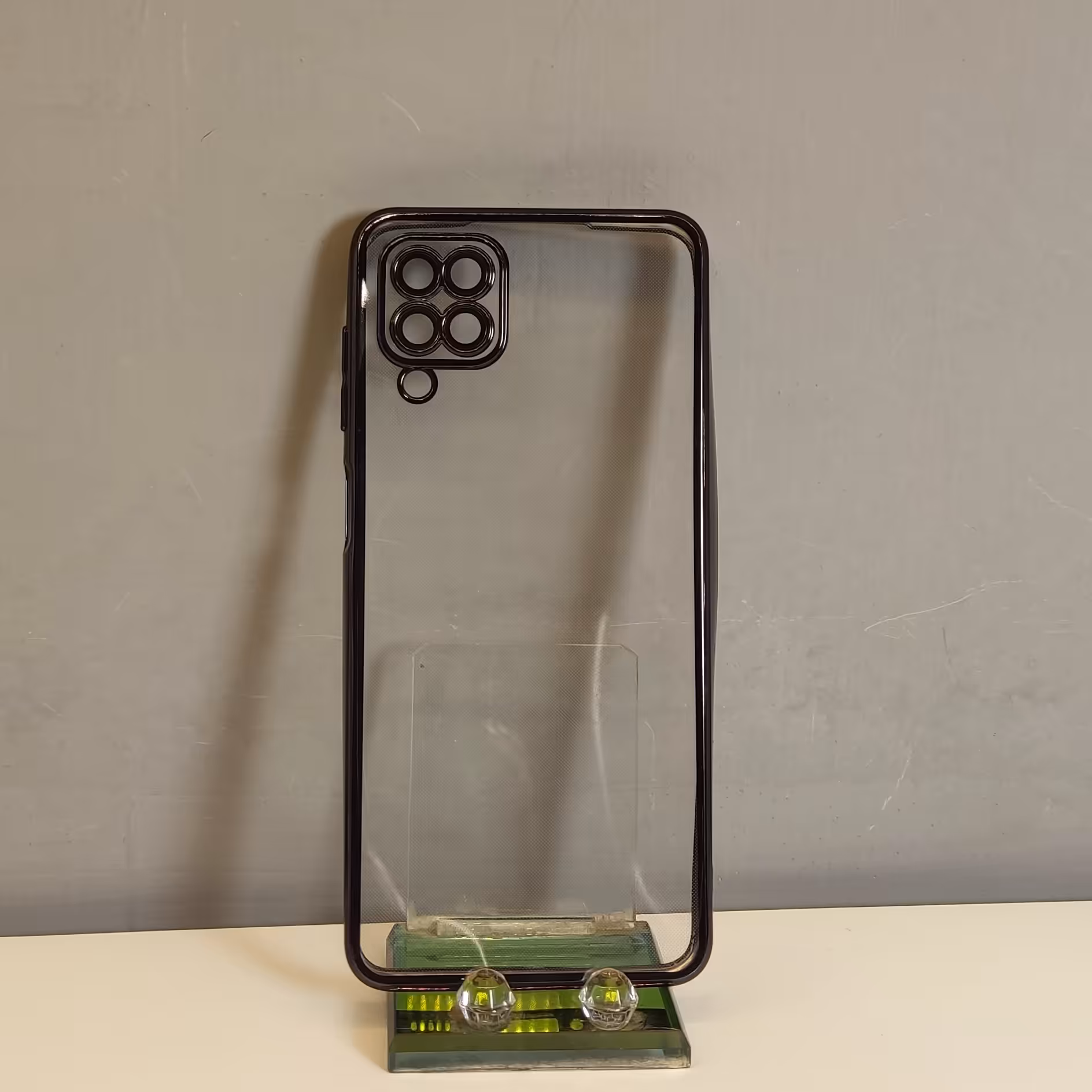 قاب موبایلA12 دور رنگی محافظ لنز دار شیک مشکی