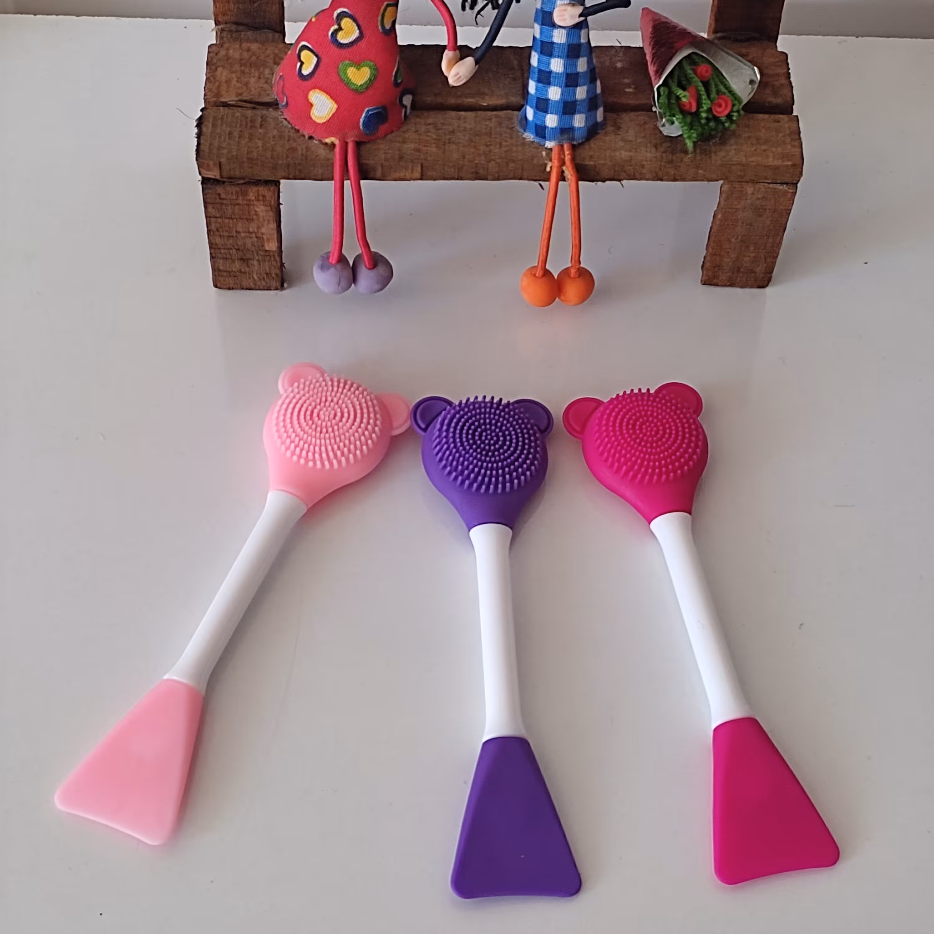 براش ماسک و فیس براش دوطرفه خرسی