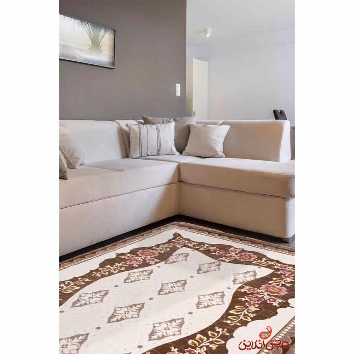 فرش ماشینی ساوین کد 1507 صورتی