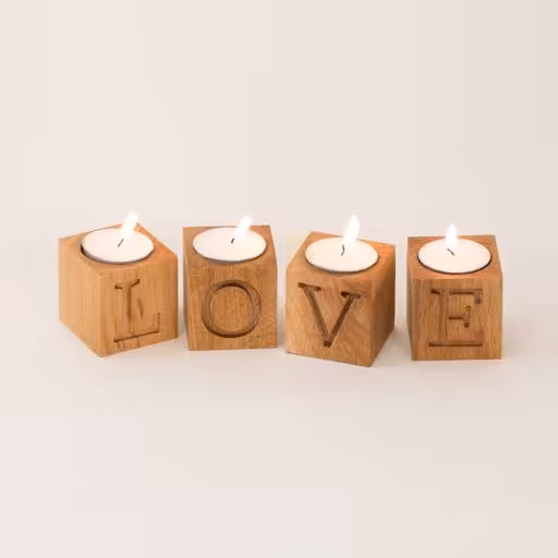 جا شعمی چوبی طرح love