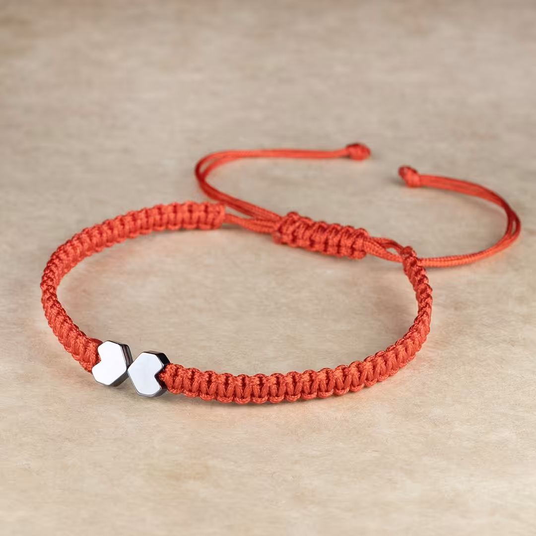 دستبند بافت مدل قلبی