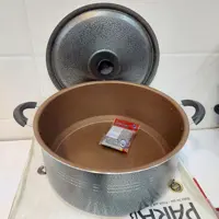قابلمه گرانیتی سایز بزرگ پاراب سایز 42 ورق ضخیم (ویژه) گرانیت داخل مسی       رنگ بیرون مدادی (چکشی)