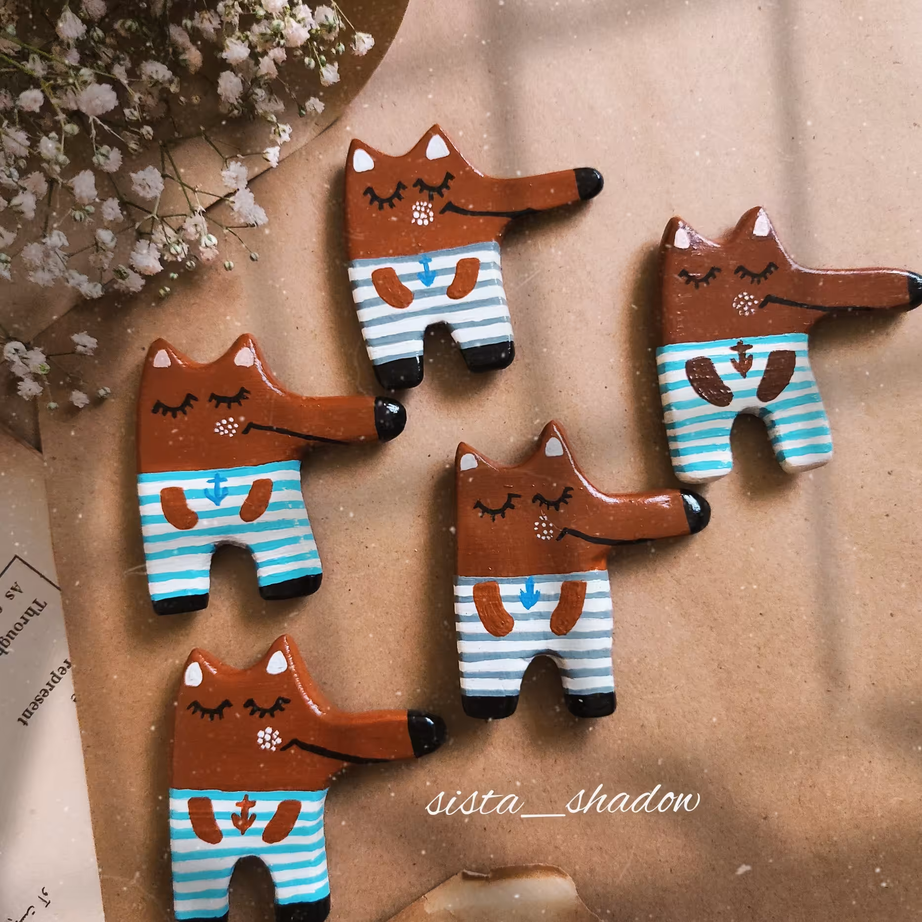 مگنت (رویخچالی)سفالی روباه