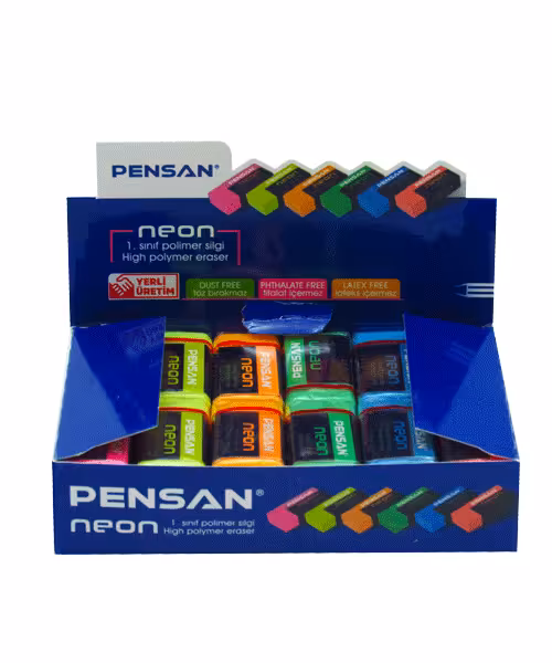 پاک کن معمولی پنسان رنگی پاستلی (24عددی)