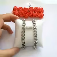 دستبند مگنتی استیل رنگ ثابت ست دوتایی یا دستبند عاشقانه آهنربایی استیل کارتیر نقره ای یا دستبند دوستی