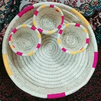 اردوخوری رنگی حصیری(ست پذیرایی)