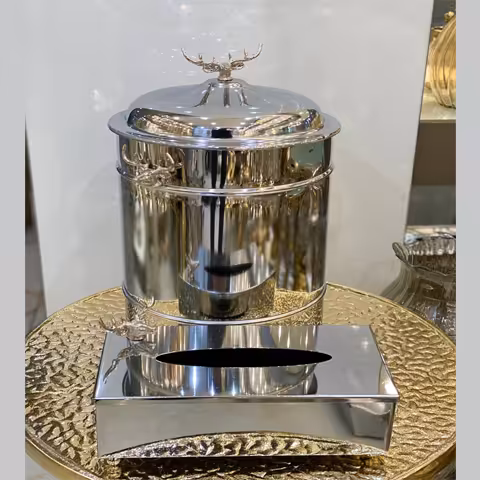 ست سطل و دستمال  فلزی