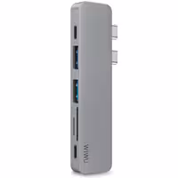 هاب 7 پورت WIWU مدل Type-C ویوو مدل T8 خاکستری - Hiapple.ir
