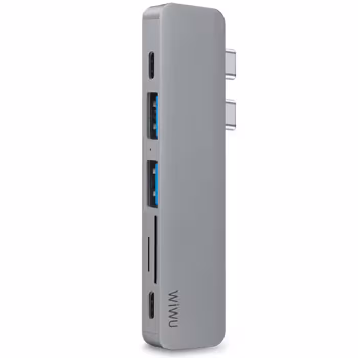 هاب 7 پورت WIWU مدل Type-C ویوو مدل T8 خاکستری - Hiapple.ir
