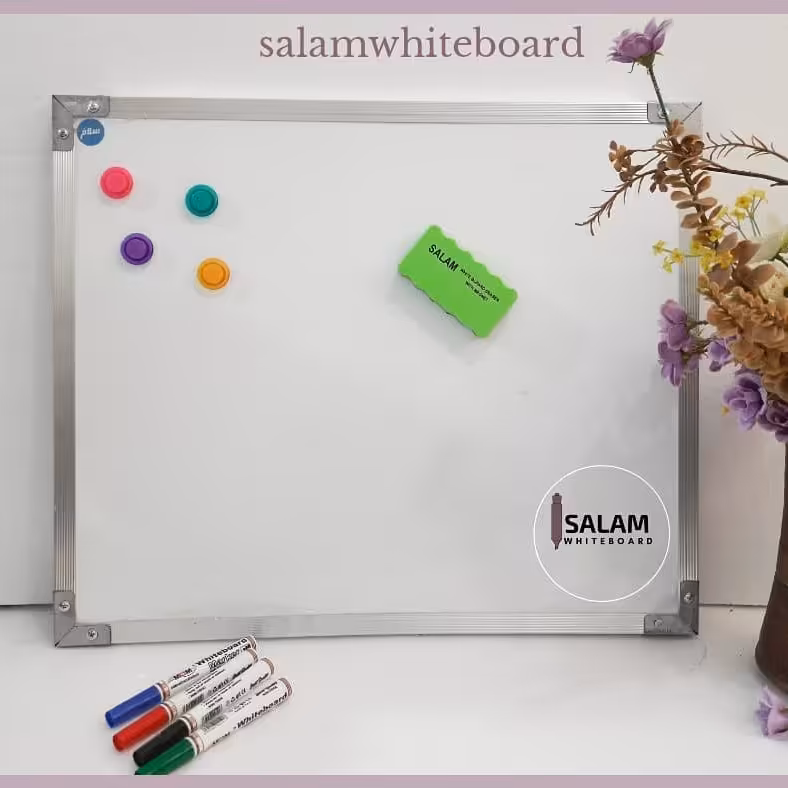 تخته وایتبرد قاب پهن مغناطیسی سلام سایز 80*100