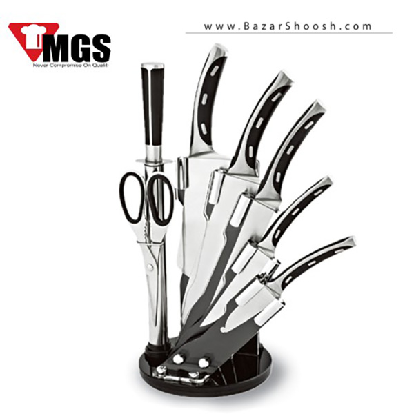 سرویس 9پارچه کارد و ساطور استیل MGS طرح 2