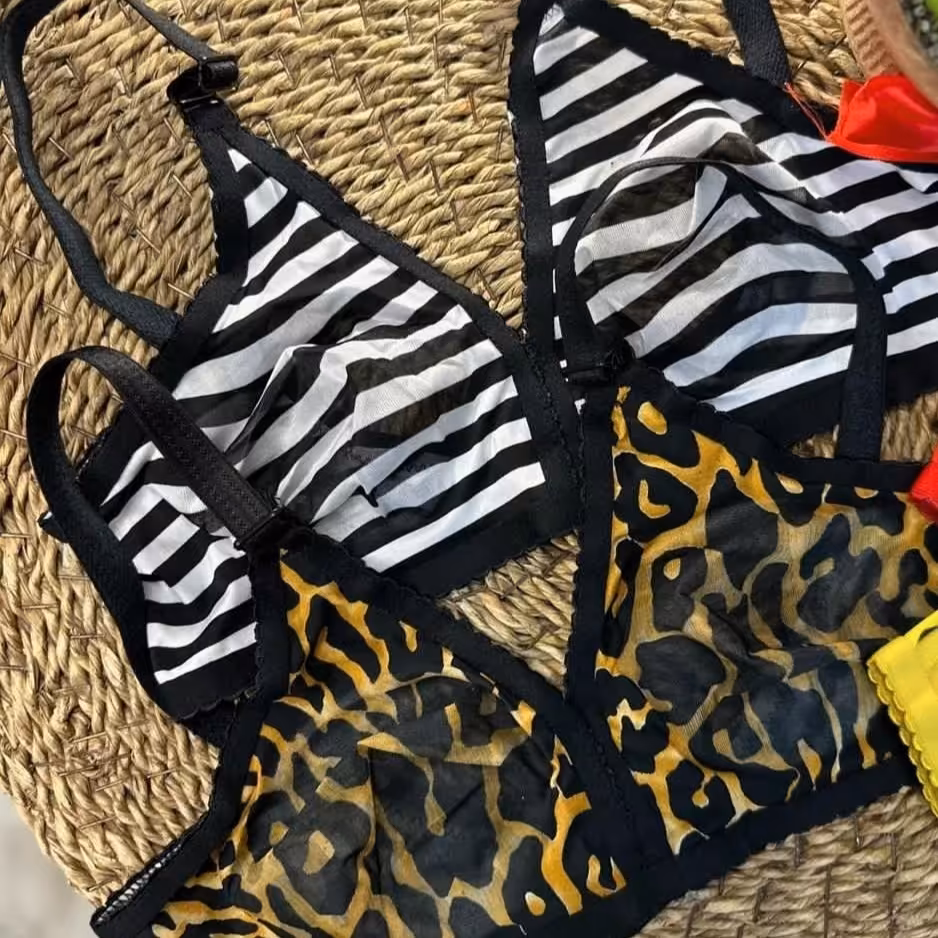 سوتین زنانه پرسی پلنگی و زبرا بدون فنر طرحای مختلف جنس عالی در گالری آنینازپوش 