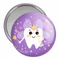 آینه جیبی خندالو مدل جشن دندونی دخترونه کد 10932